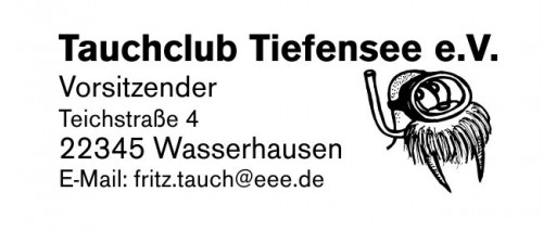 Tauchstempel 39 Taucherstempel Seerobbe SCHWARZ BLAU